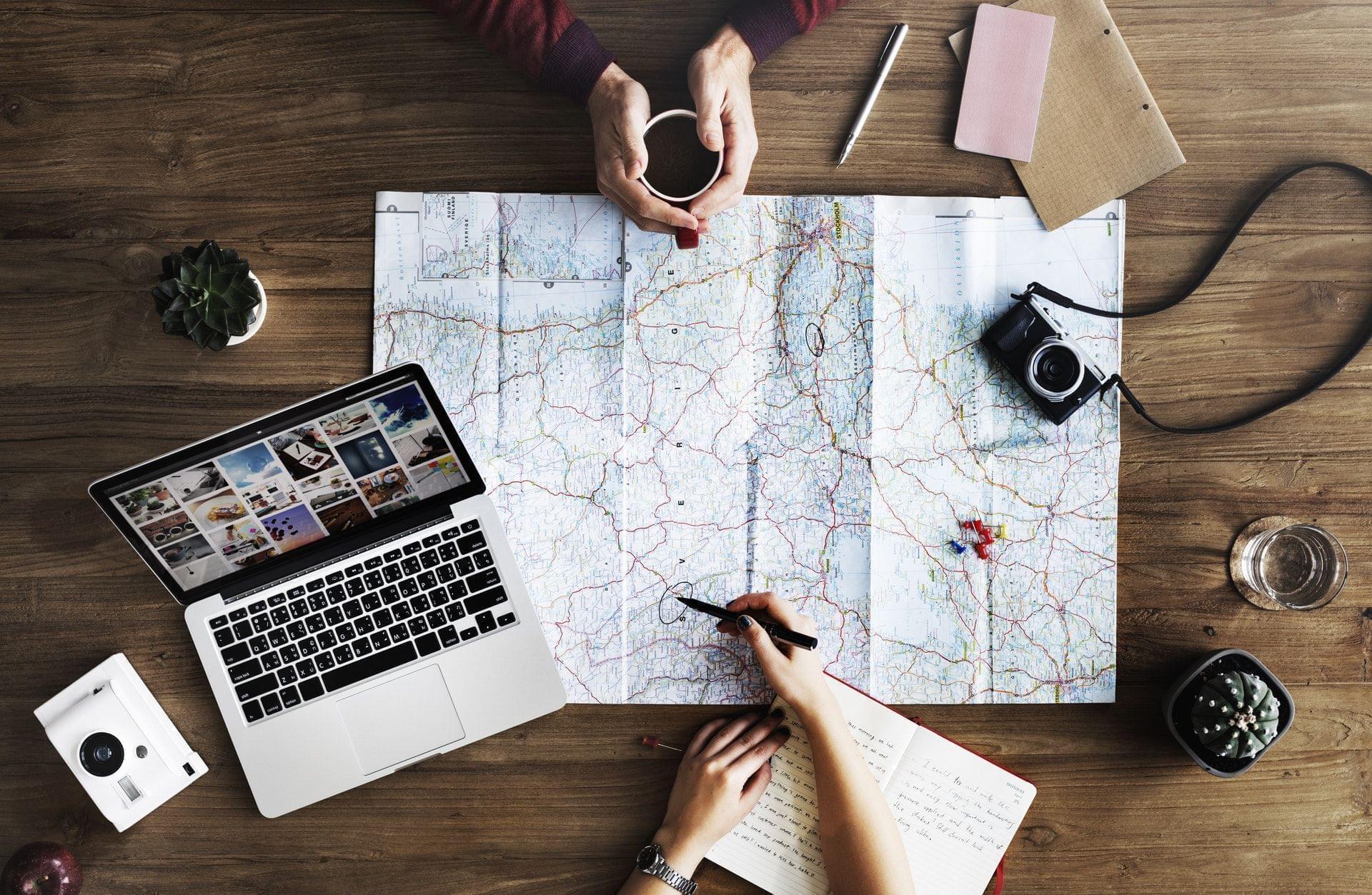 A real estate market map used for local property planning